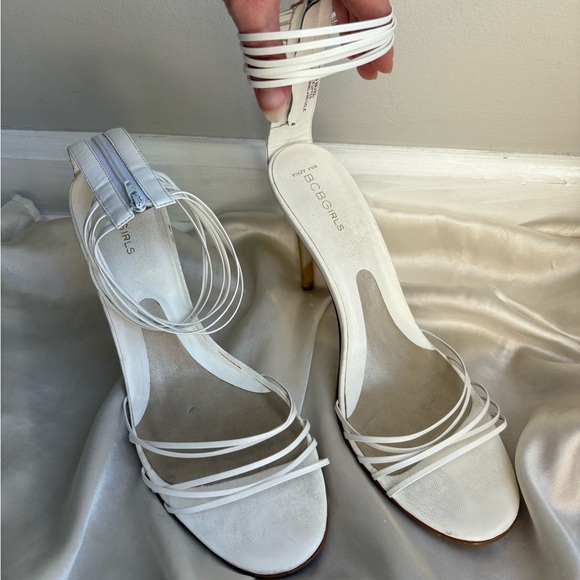 BCBGirls White Strappy Heels - Picture 5 of 8